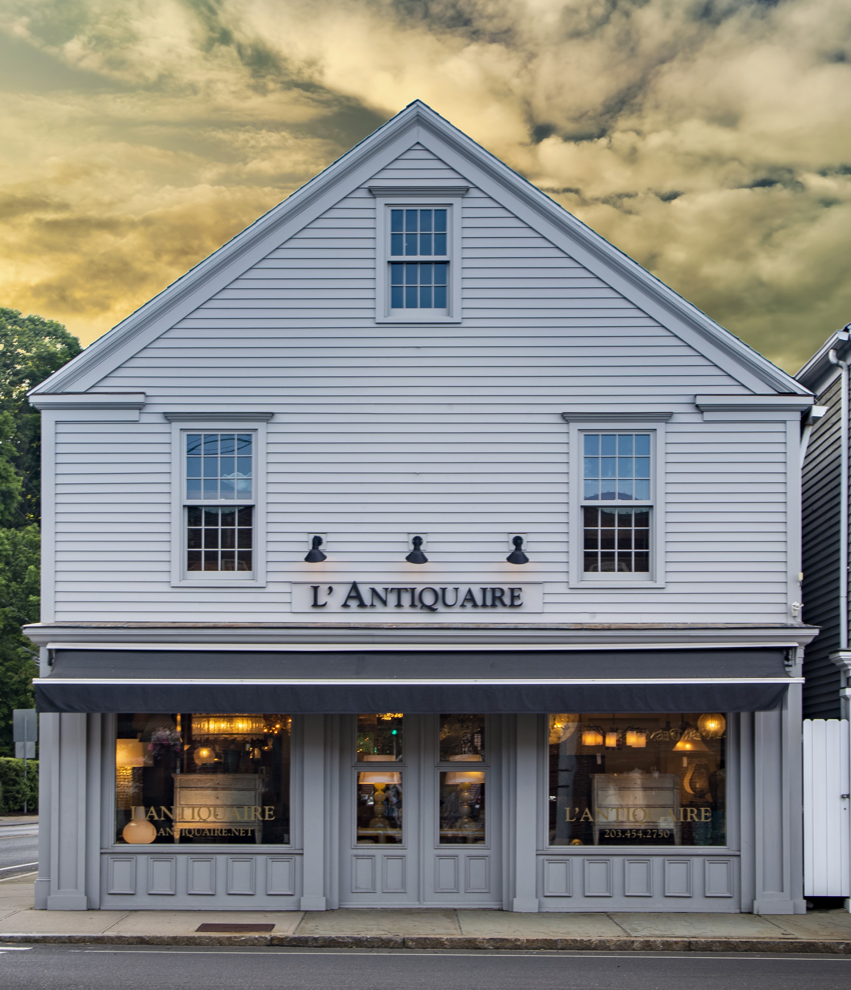 The L’Antiquaire gallery on Post Road West in Westport