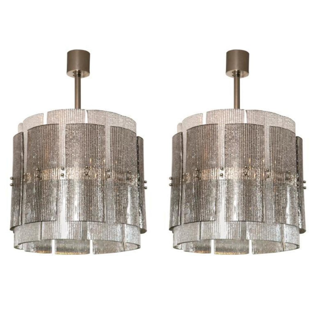 Murano Drum Pendant Light, Contemporary