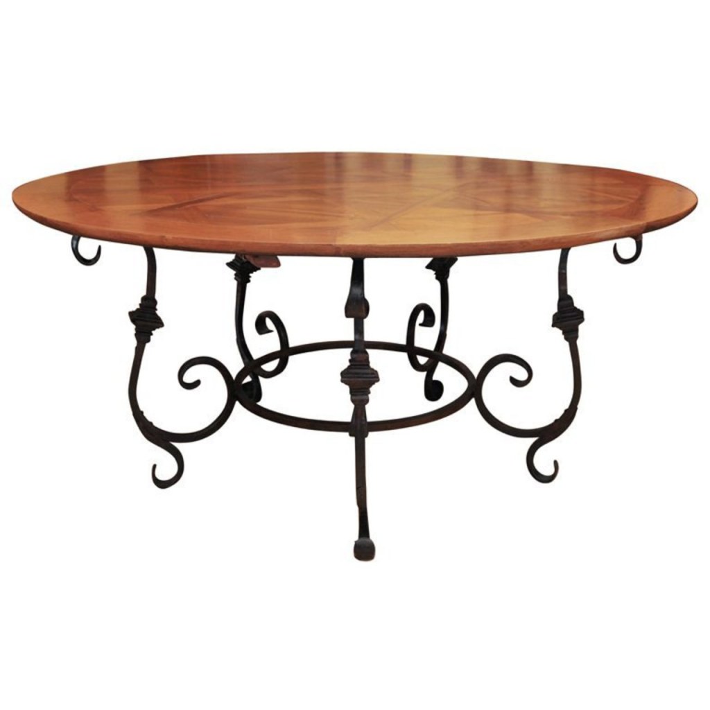 French Extendable Walnut Parquet Dining Table, 1990ca