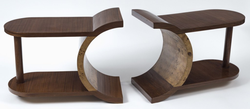 French Art Deco Low Table/Pair Of Side Tables