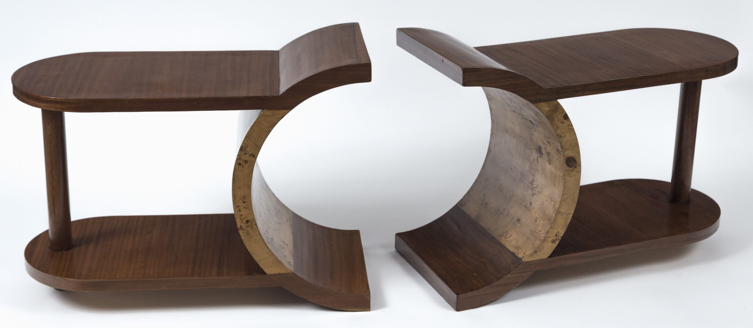 French Art Deco Low Table/Pair Of Side Tables