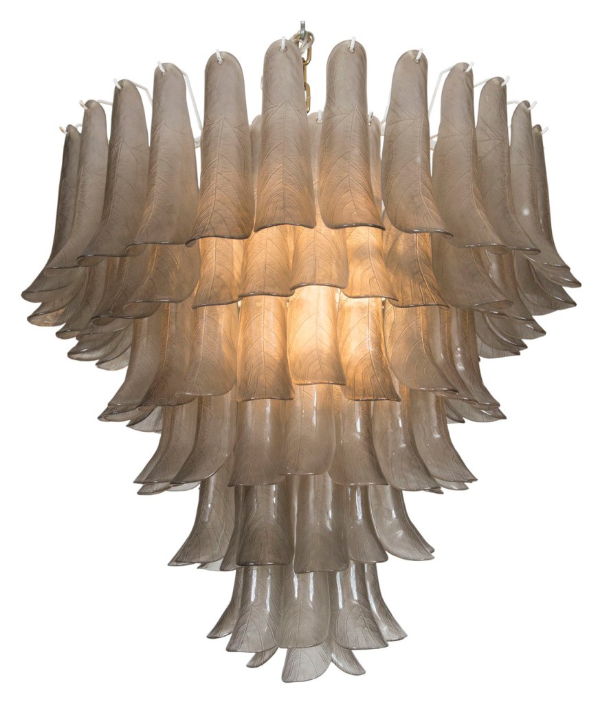 Large Murano Cascading Petal Ceiling Fixture, Contemporary
