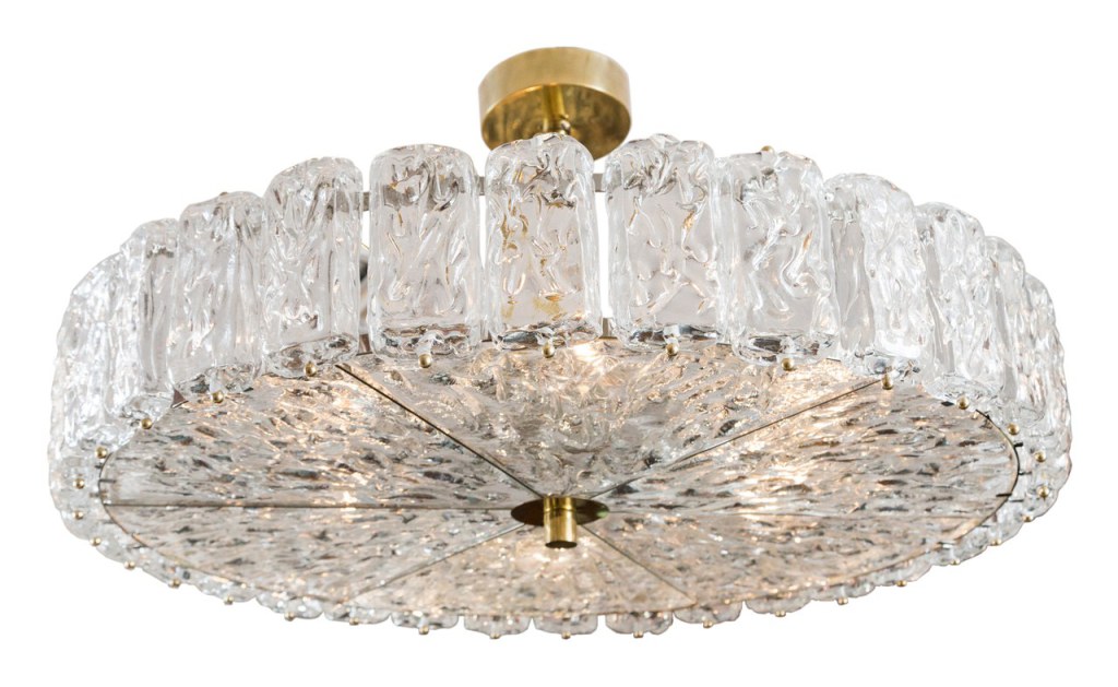 Medium Sized Ice Block Ceiling Fixture, Contemporary