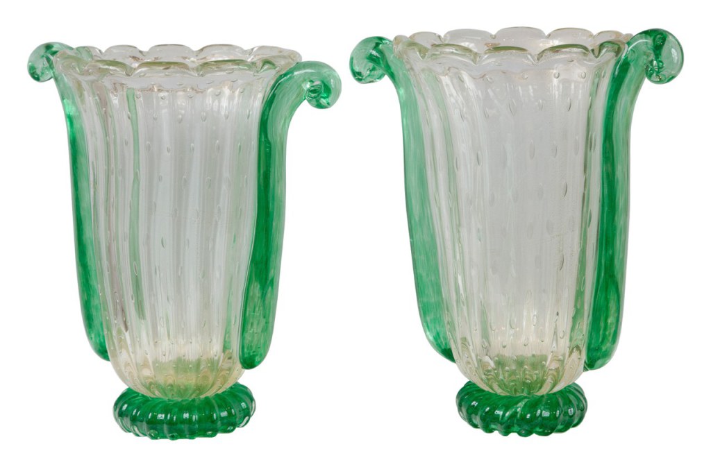 Pair of Large Murano Vases by Seguso