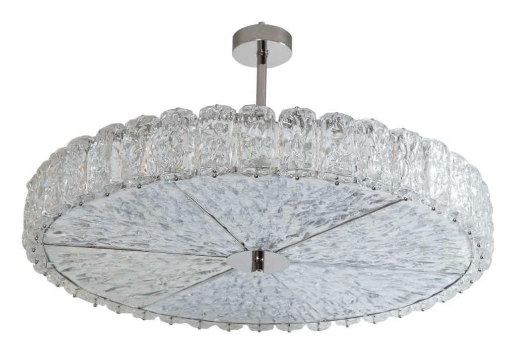Extra Large Custom Ice Block Ceiling Fixture