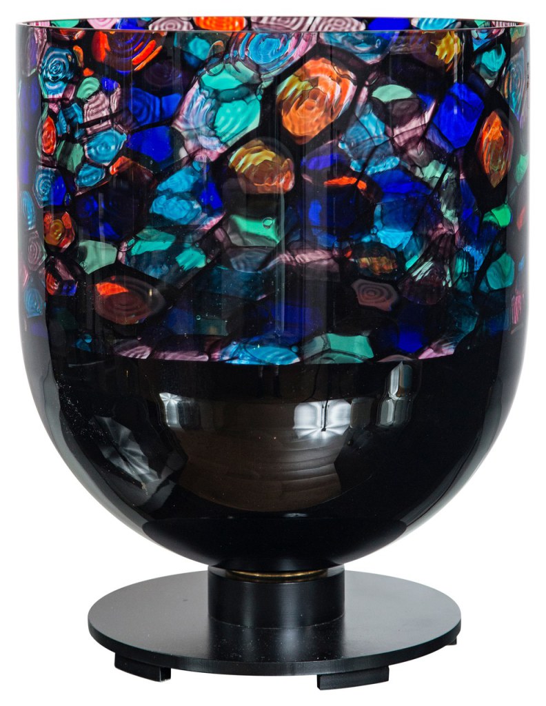 Monumental 20th Century Multicolor Uplight Table Lamp by Noti Massari