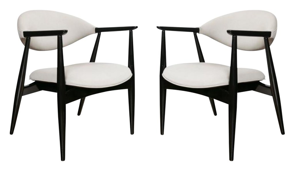 Pair of Modernist Italian Lacquered Armchairs