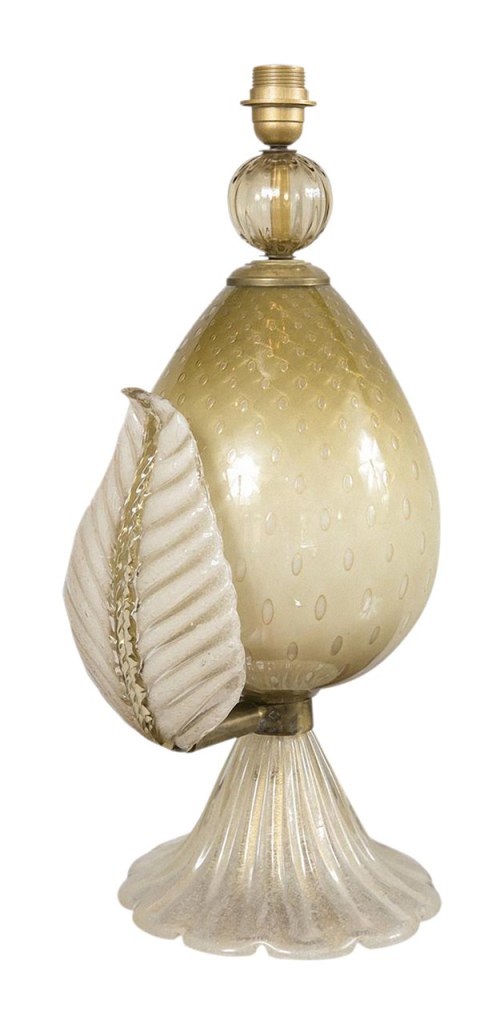 Single Large Vintage Murano Deco Style Lamp by Seguso