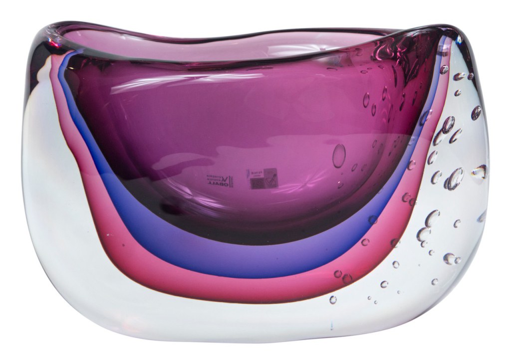 Large Murano Blown Amethyst Vase, Contemporary