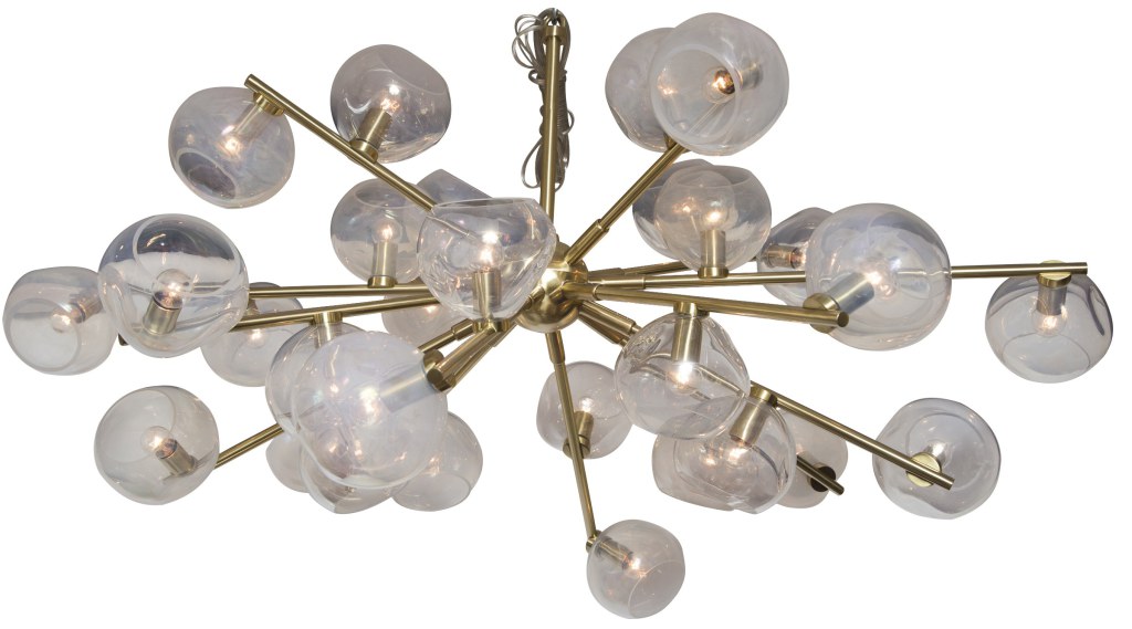 Moderne Iridescent Sputnik Ceiling Fixture, Contemporary