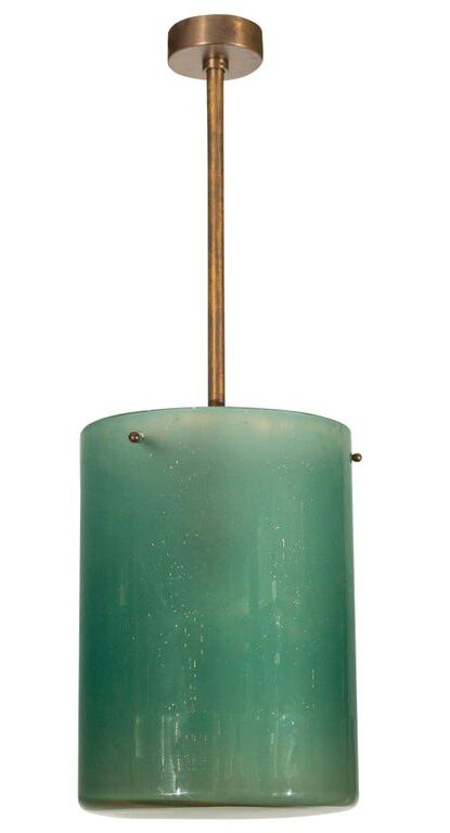 Very Large Aqua Fume Murano Pendant, UL Certified