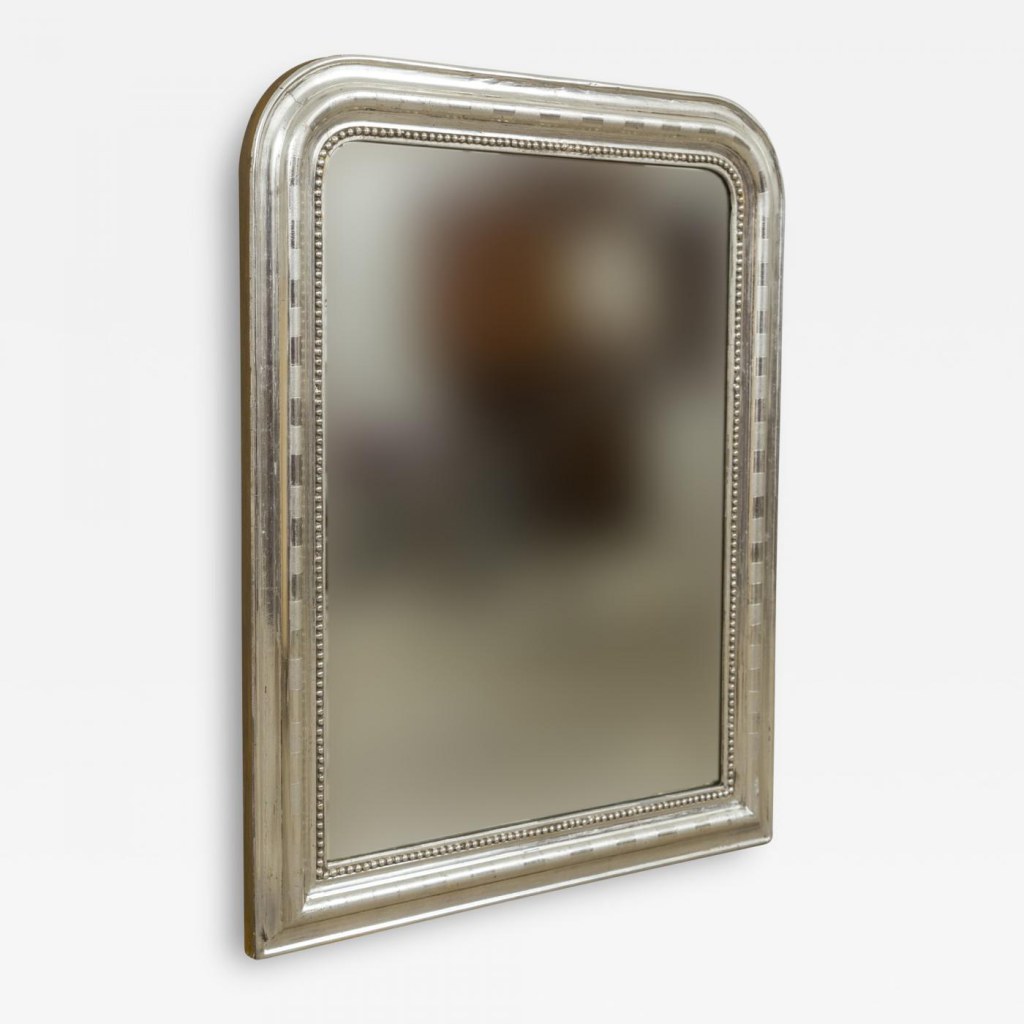 French Louis Philippe Silver Gilt Mirror