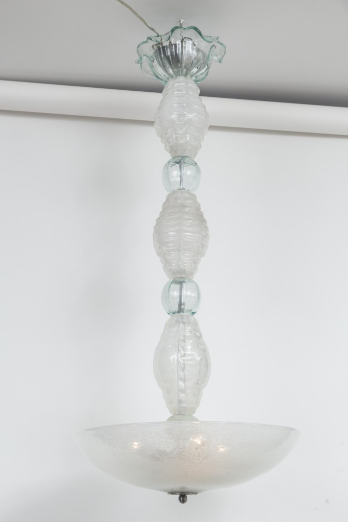 Rare Vintage Italian Murano Pendant Light By Seguso