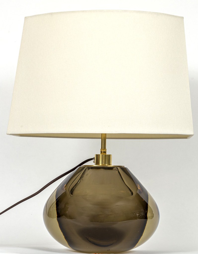 Italian Murano Modern Sommerso Pear-Shaped Globe Lamp, Contemporary