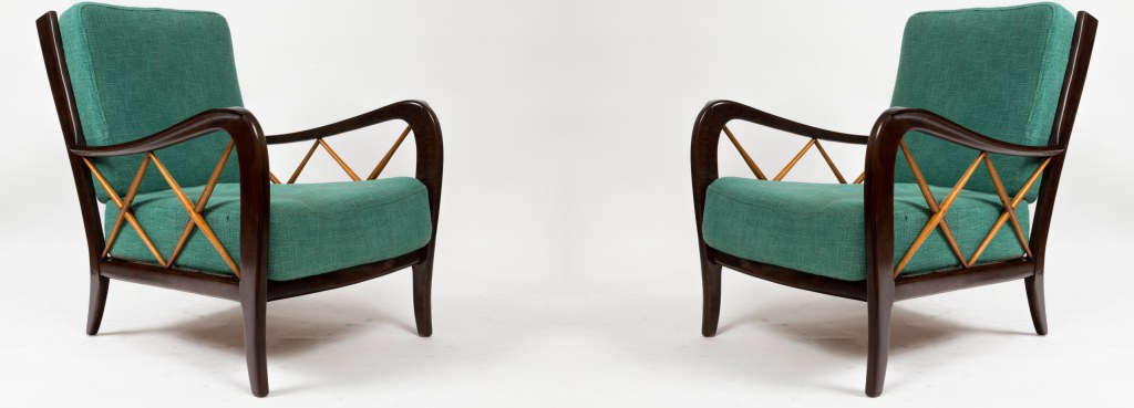 Pair Of 20th Century Italian Lounge Chairs By Paolo Buffa