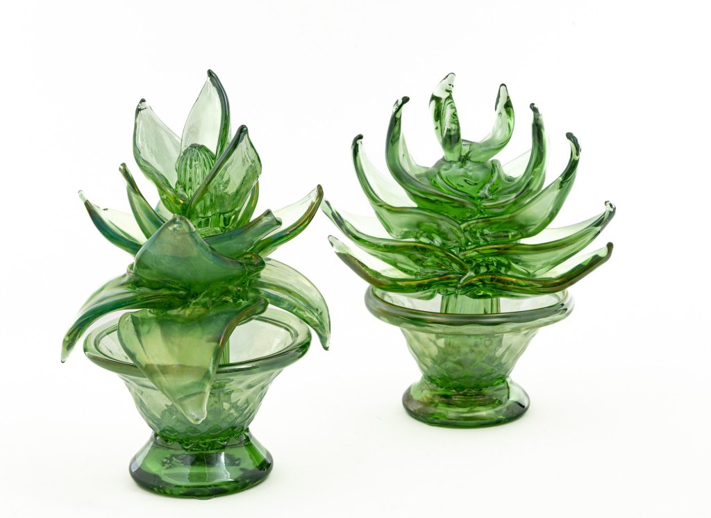 A Set Of 2 Murano ‘Pianta Grassa’ Sculptures, Contemporary