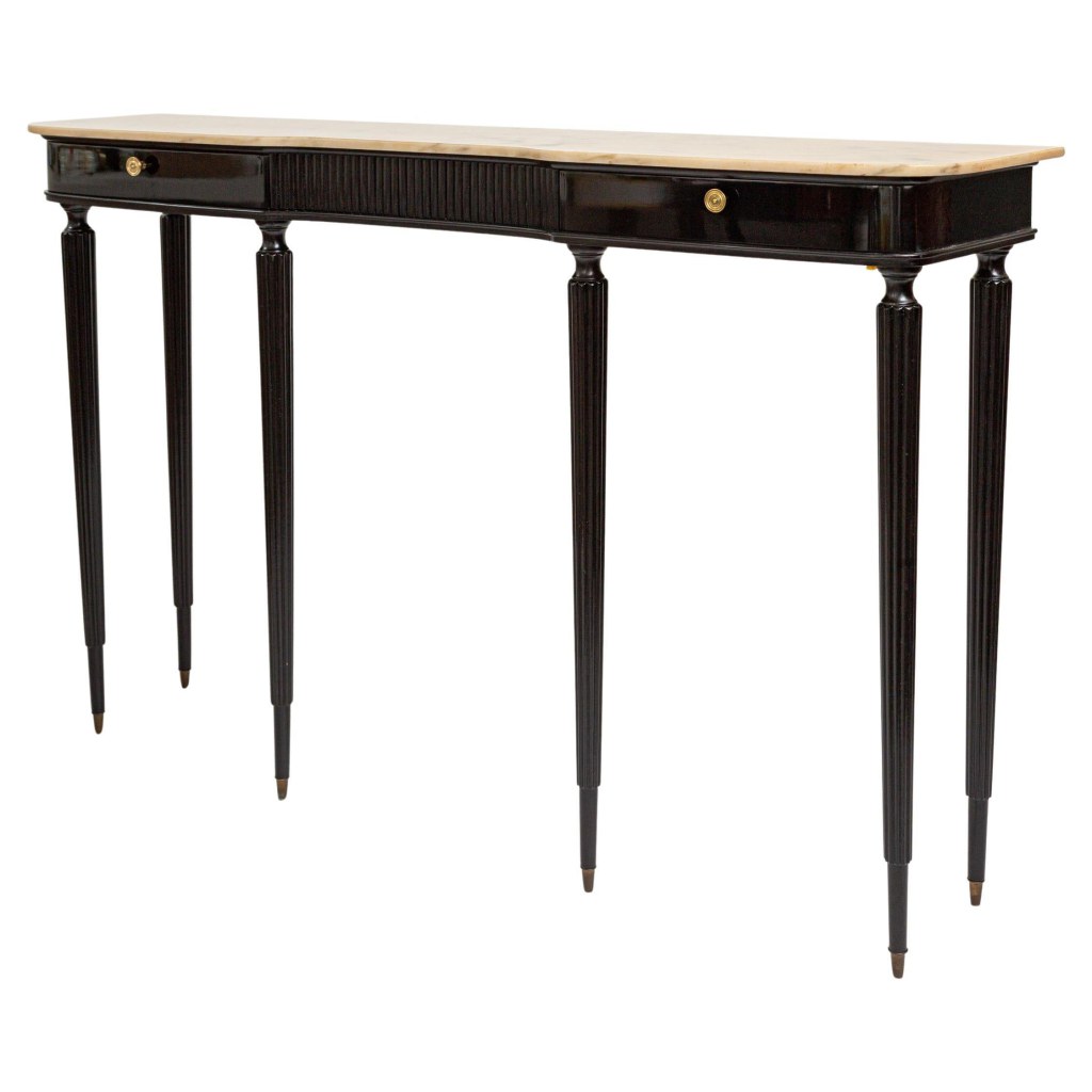 Long XX Century Italian Neoclassical Style Lacquered Console
