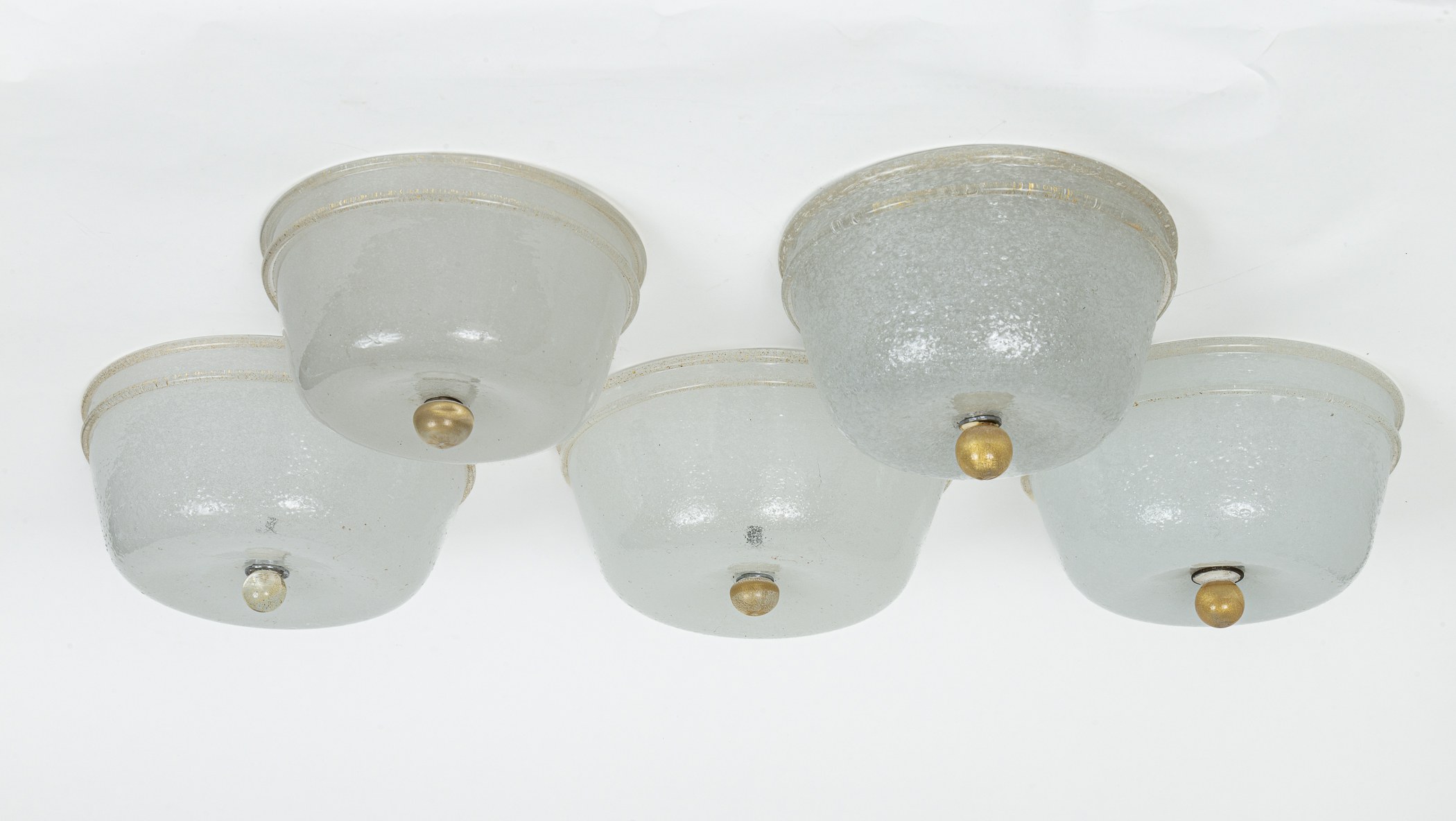 Italian Art Deco Pulegoso Flushmount, 1940’s
