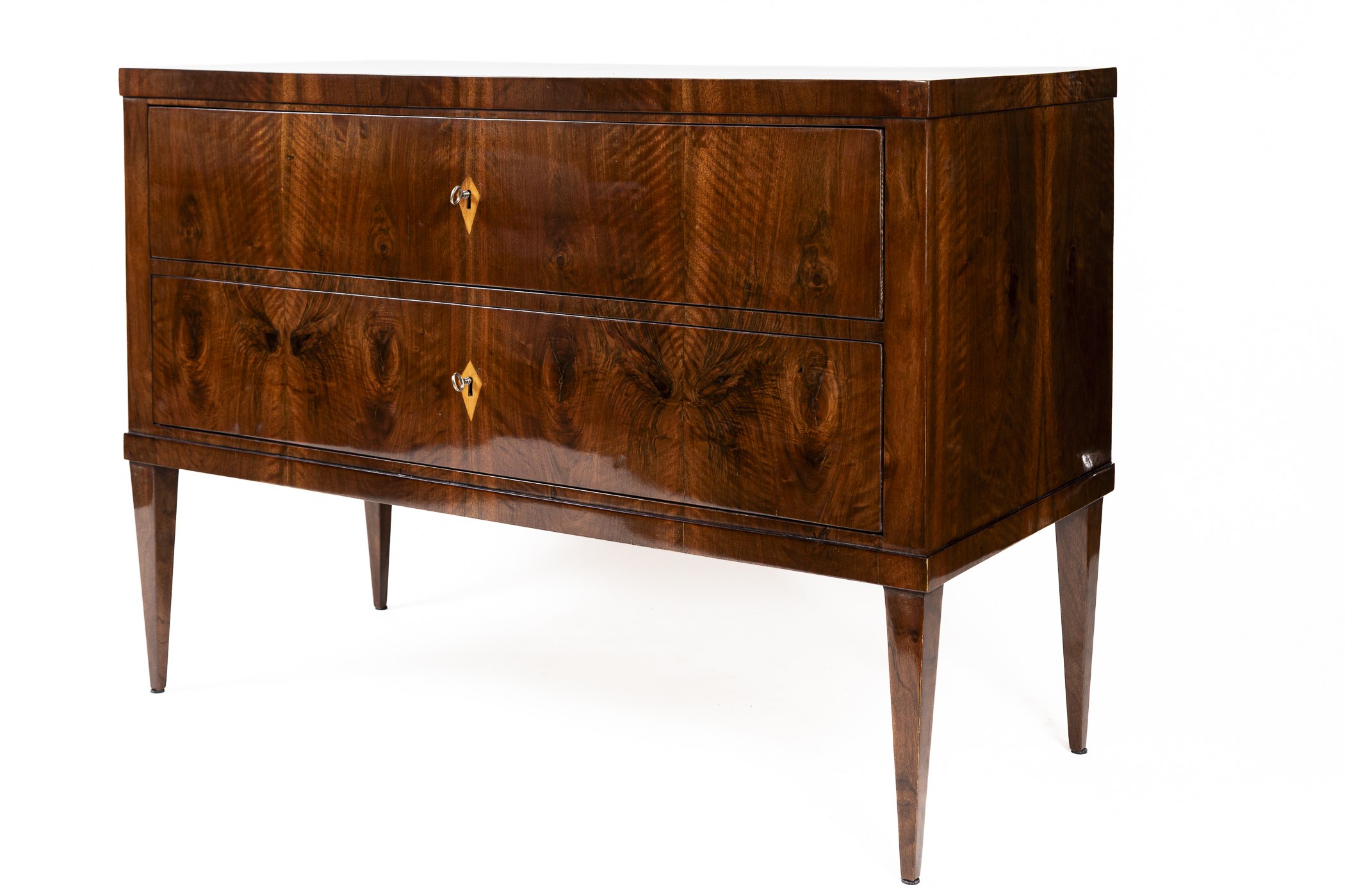 Large 19th Century German Biedermeier Two Drawer Chest