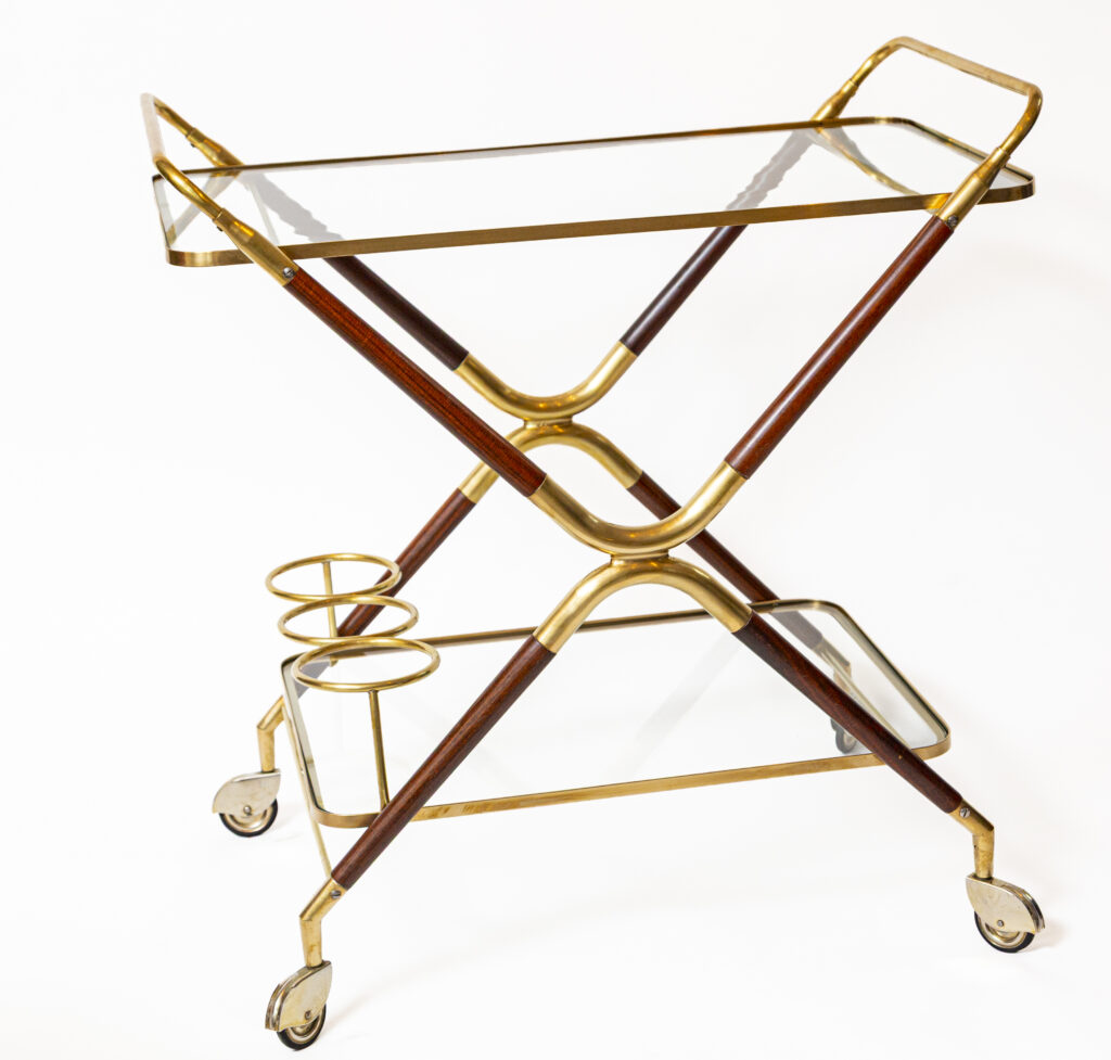 Mid Century Italian Bar Cart By Cesar Lacca